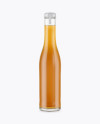 Clear Glass Bottle With Orange Drink Mockup Clear Glass Bottle With Orange Drink Mockup