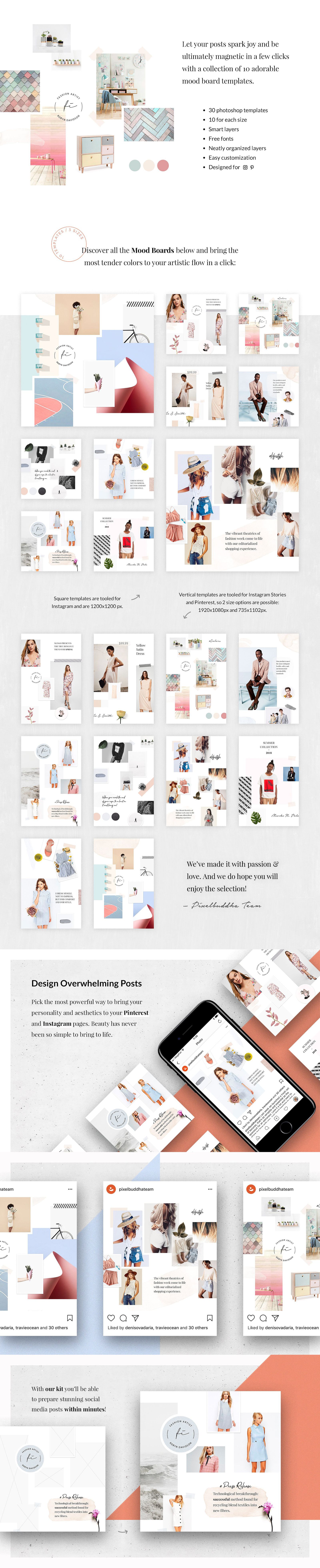 Fashion Look Mood Boards Collection