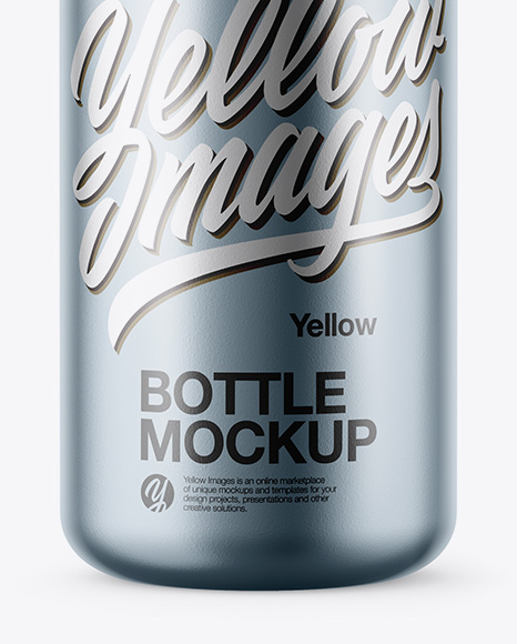 Matte Metallic Bottle Mockup