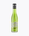 Clear Glass Bottle With Green Drink Mockup Clear Glass Bottle With Green Drink Mockup