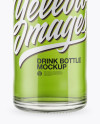 Clear Glass Bottle With Green Drink Mockup Clear Glass Bottle With Green Drink Mockup