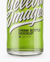 Clear Glass Bottle With Green Drink Mockup