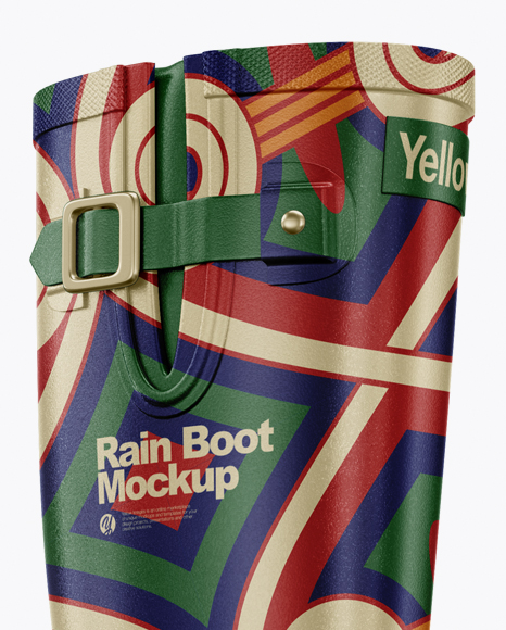 Rain Boot Mockup - Half Side View