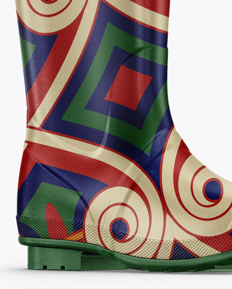 Rain Boot Mockup - Half Side View