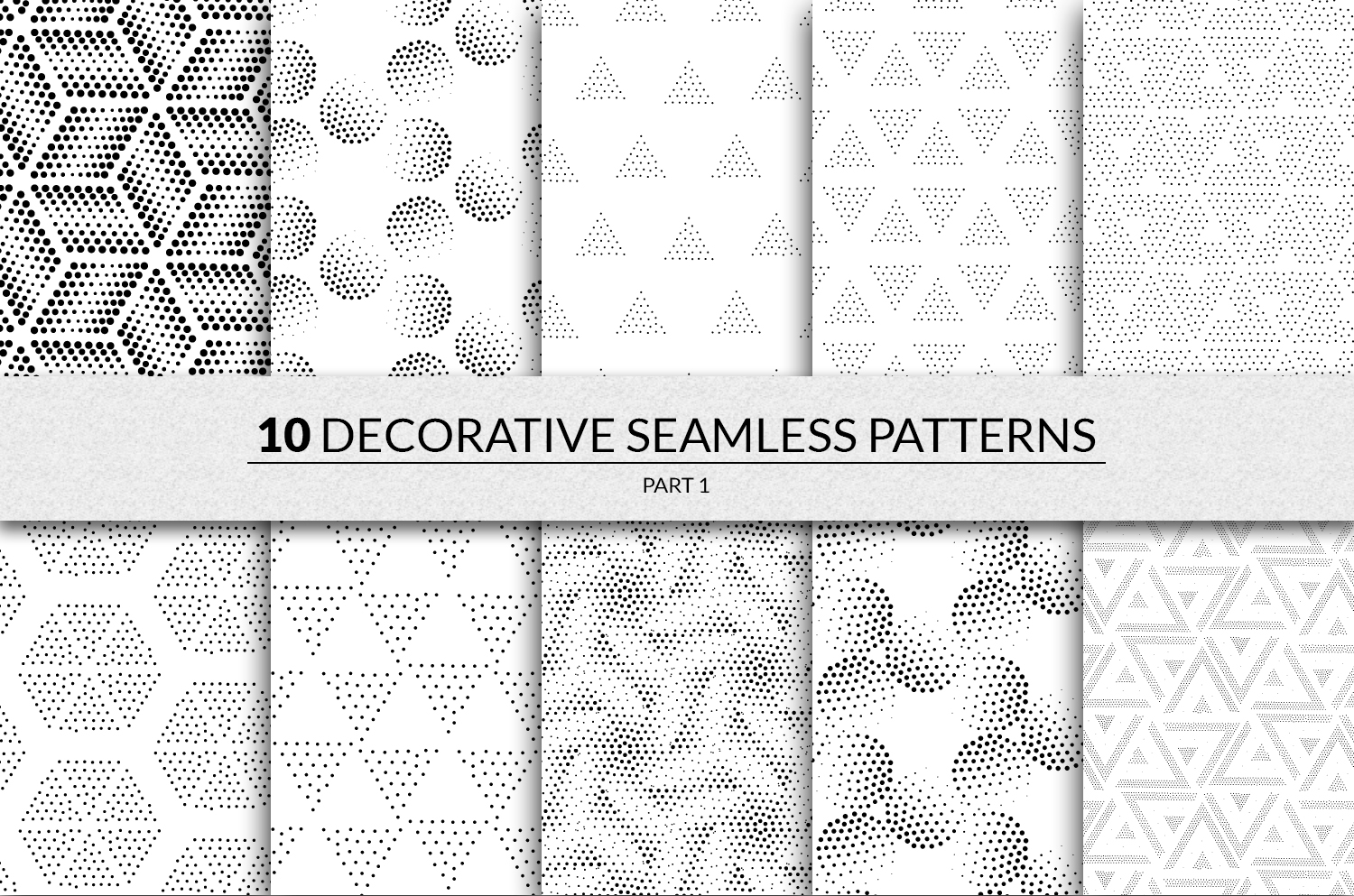 144 seamless pointillism patterns