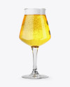 Teku Glass With Pilsner Beer Mockup