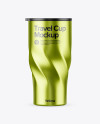 390ml Matte Stainless Steel Travel Cup Mockup