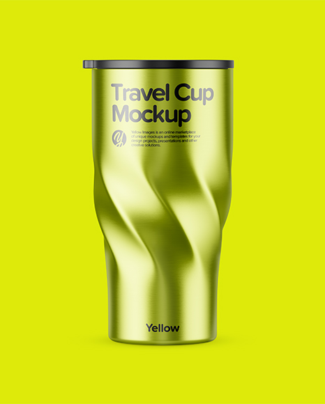 390ml Matte Stainless Steel Travel Cup Mockup