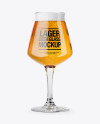 Teku Glass With Lager Beer Mockup