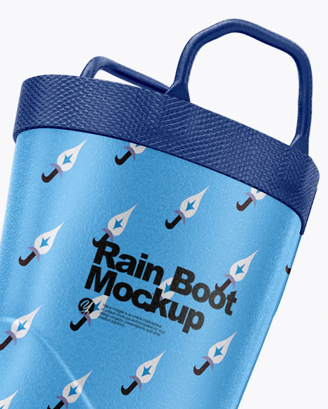 Rain Boot Mockup - Half Side View