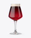 Teku Glass With Red Ale Beer Mockup