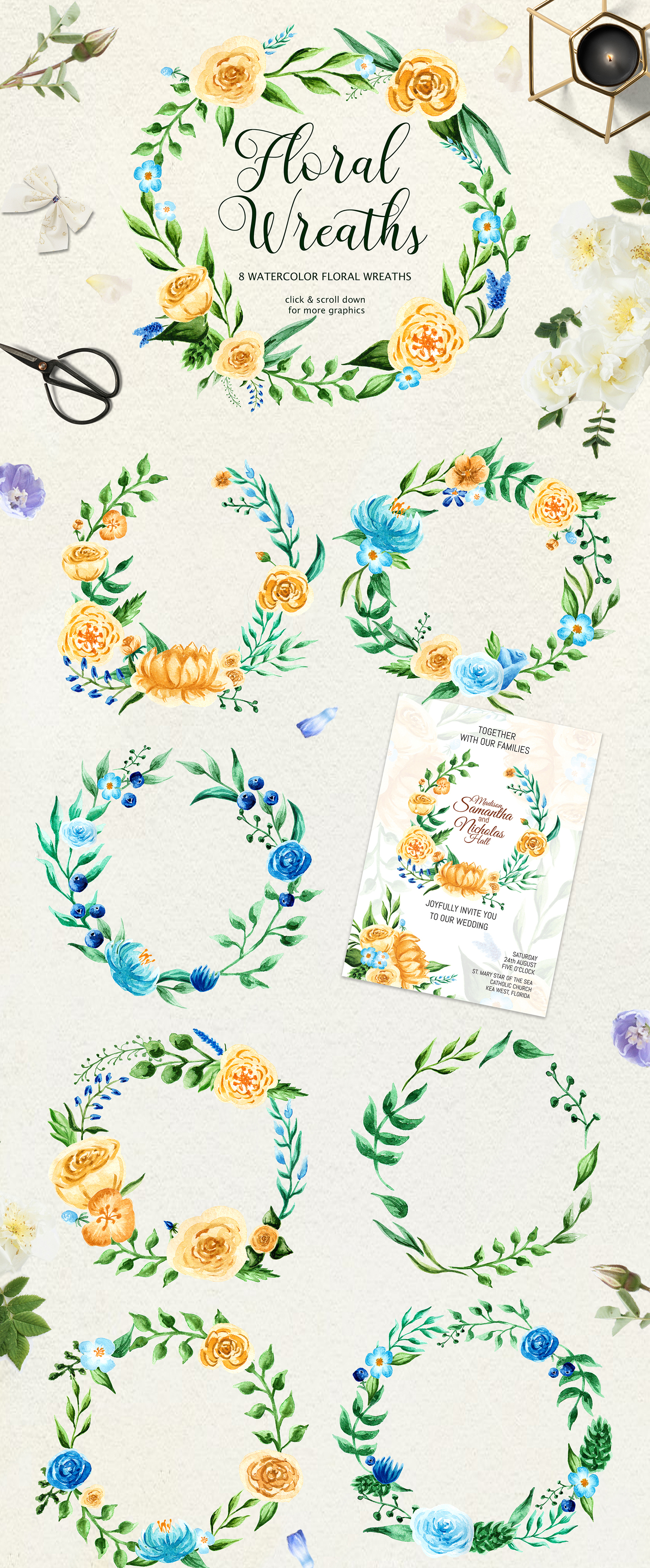 Birth of Watercolor Flower Set Birth of Watercolor Flower Set