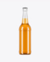 Clear Glass Orange Drink Bottle Mockup Clear Glass Orange Drink Bottle Mockup