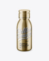 Metallic Bottle Mockup - High-Angle Shot