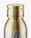 Metallic Bottle Mockup - High-Angle Shot