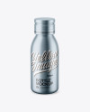 Matte Metallic Bottle Mockup - High-Angle Shot