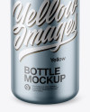 Matte Metallic Bottle Mockup - High-Angle Shot