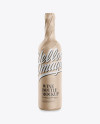 Wine Bottle in Kraft Wrap Mockup