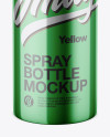 Metallic Spray Bottle Mockup - High-Angle Shot