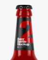 Glossy Ceramic Beer Bottle Mockup