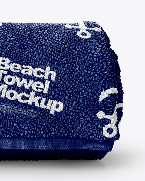 Rolled Beach Towel Mockup