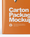 1L Carton Box Mockup - Front View