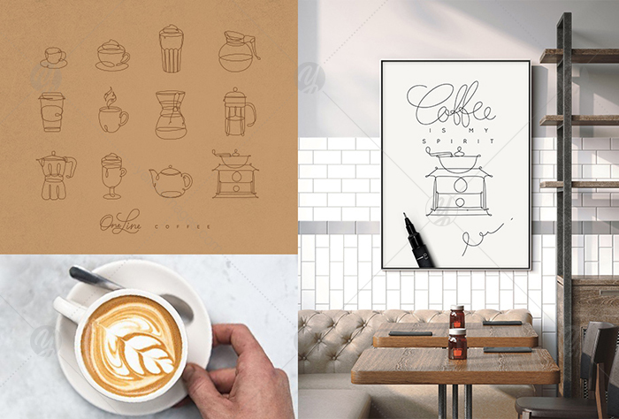 Coffee One Line Symbols Coffee One Line Symbols