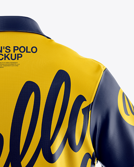 Men's Polo Mockup - Back View