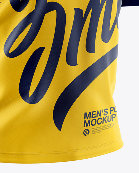 Men's Polo Mockup - Half Side View