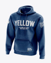 Men’s Heavyweight Heather Hoodie mockup (Half Side View)