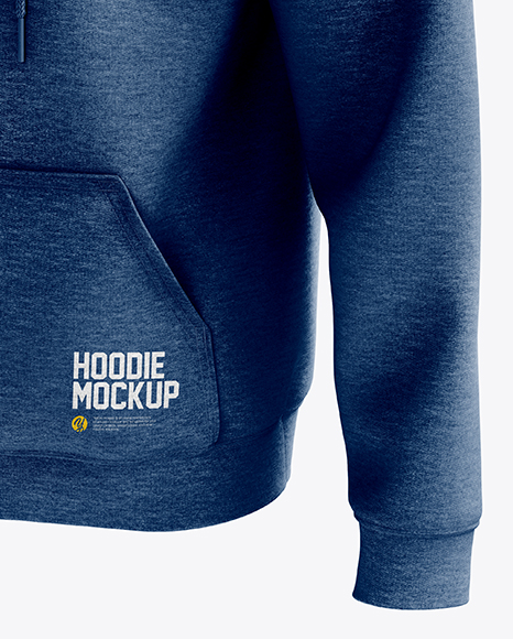 Men’s Heavyweight Heather Hoodie mockup (Half Side View)