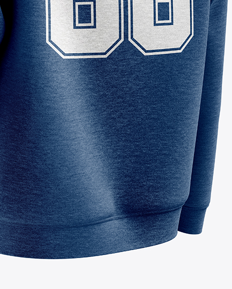 Men’s Heavyweight Heather Hoodie mockup (Back Half Side View)