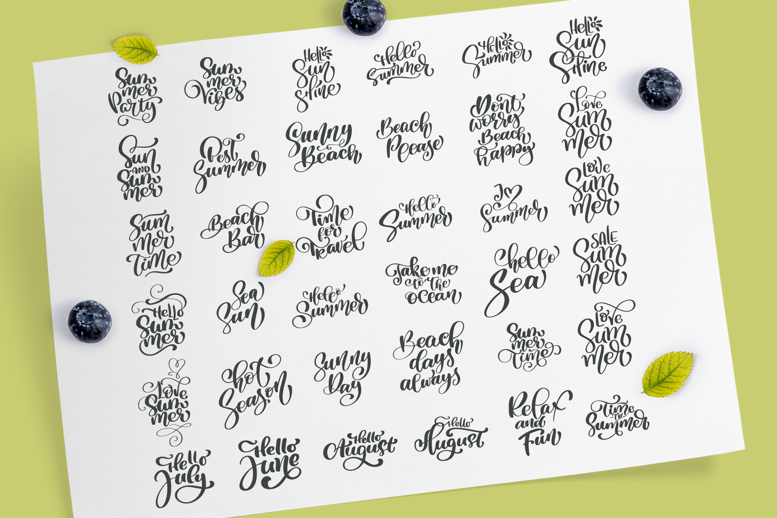 36 Calligraphic Phrases about Summer 36 Calligraphic Phrases about Summer