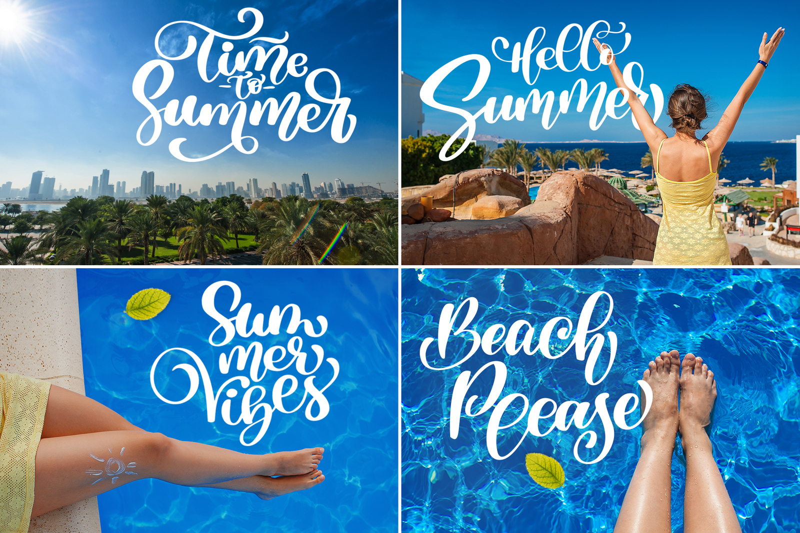 36 Calligraphic Phrases about Summer