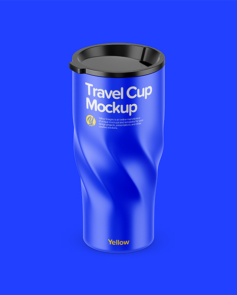 390ml Matte Travel Cup Mockup (High-Angle Shot)