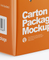 1L Carton Box Mockup - Half Side View