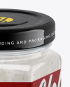 Glass Jar with Sauce Mockup - Half Side View