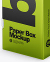 Matte &amp; Metallic Paper Box Mockup - Half Side View (High-Angle Shot)