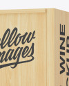 Wooden Wine Box Mockup - Half Side View