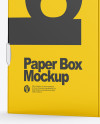 Matte &amp; Metallic Paper Box Mockup - Half Side View