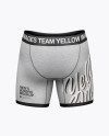 Melange Men&#039;s Boxer Briefs Mockup - Back View