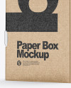 Kraft Paper Box Mockup - Half Side View