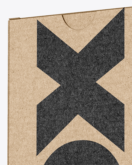 Kraft Paper Box Mockup - Half Side View