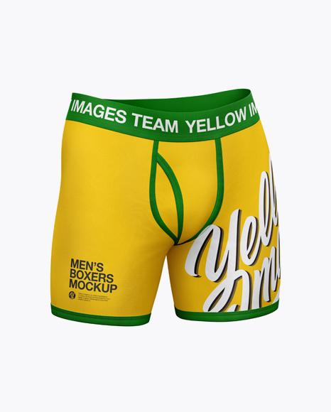 Men's Boxer Briefs Mockup - Half Side View