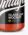 Glass Jar With Tomato Sauce Mockup