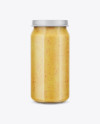 Glass Jar With Mustard Sauce Mockup