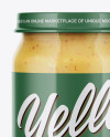 Glass Jar With Mustard Sauce Mockup