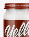 Glass Jar With Mushroom Sauce Mockup