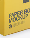 Paper Box Mockup - Half Side View