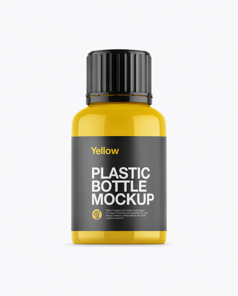 Glossy Plastic Bottle Mockup